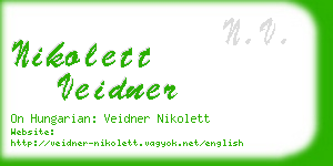 nikolett veidner business card